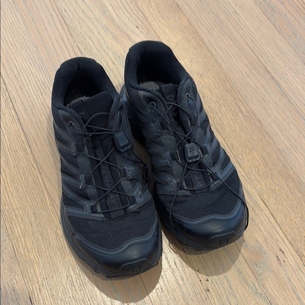 Salomon Black Sneakers Sporty Lace-Up Design